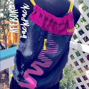 REEBOK BACKBACK with Yellow Cord Straps — Easy-Breezy, Sturdy & Cute!